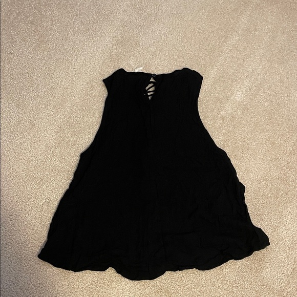 Elodie Black Lace-Up Tank Top - Picture 3 of 3